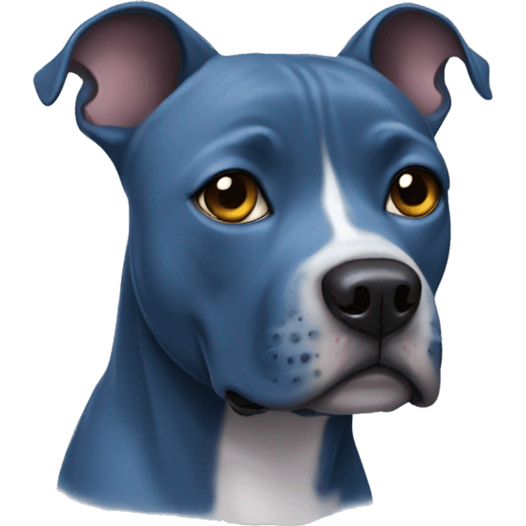 Sad blue staffy emoji