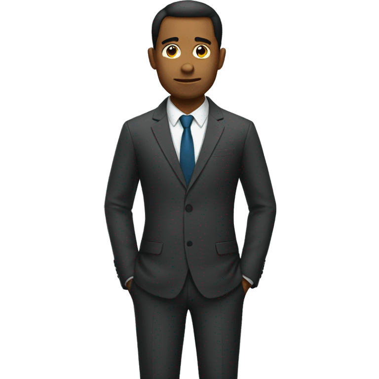 man in suit worry emoji