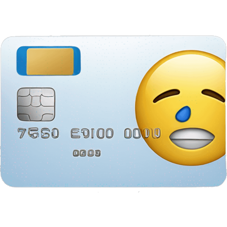 Credit card holding credit card with faces emoji