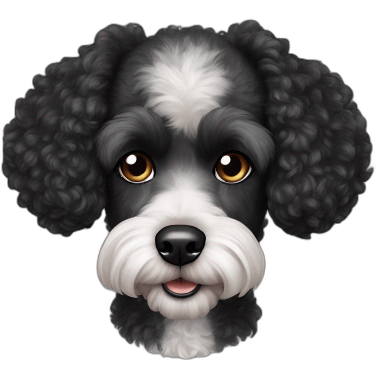 headshot miniture black poodle emoji