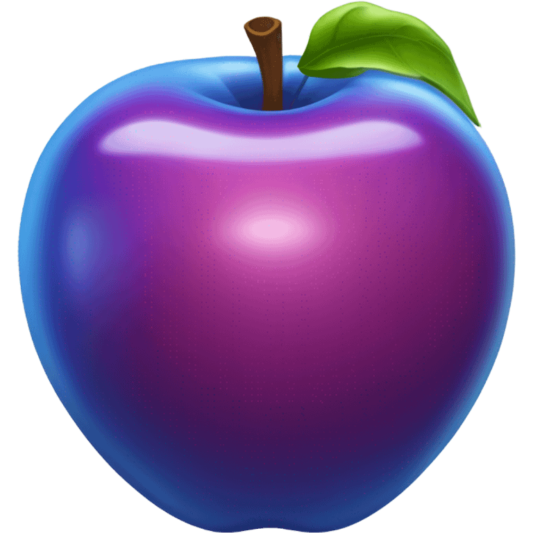 Blue apple emoji