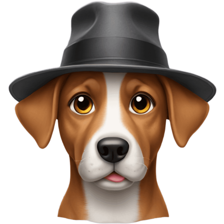 dog wearing a hat emoji