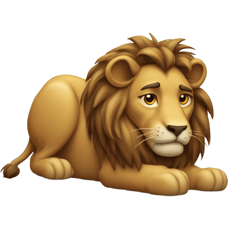 Defeated lion emoji