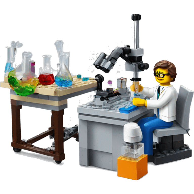 Cool Lego laboratory, doing experiment with laser emoji