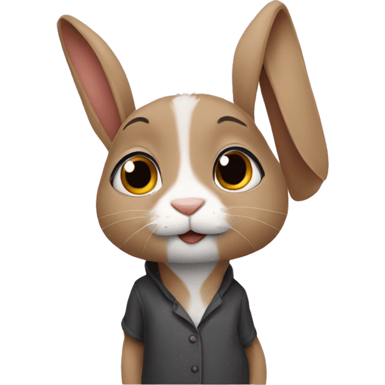 rabbit with tia emoji