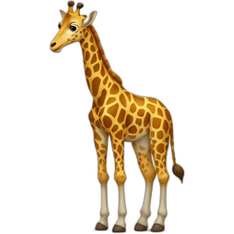 Une girafe sur un zèbre emoji