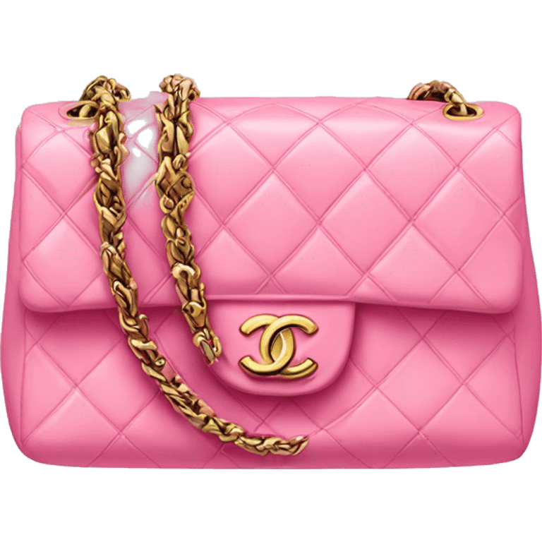 Chanel pink bag  emoji