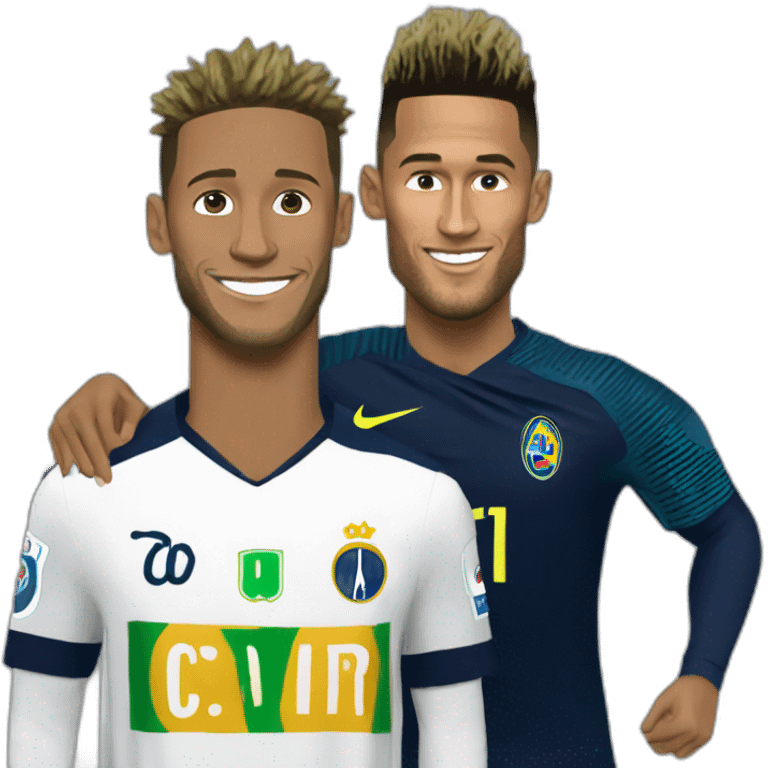 Neymar joue avec cr7 emoji