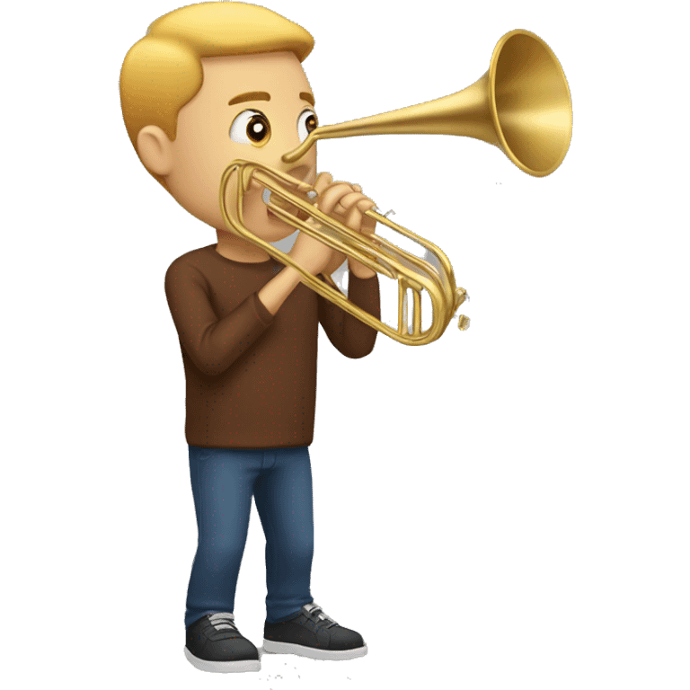 Me with a trombone emoji