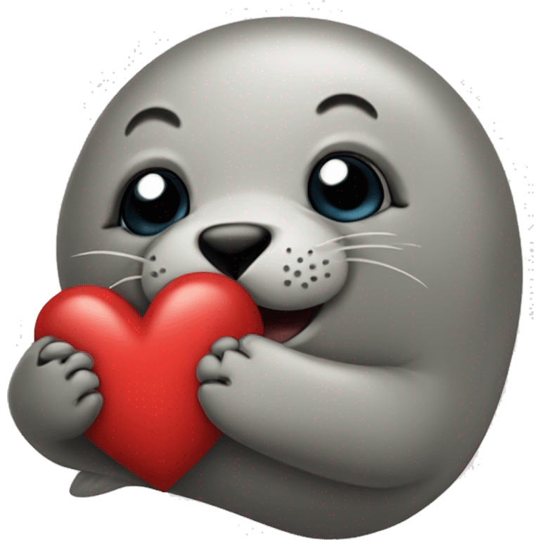 Seal with heart  emoji