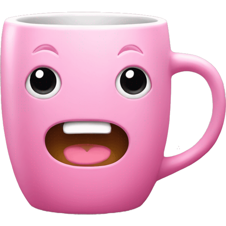 Cute pink mug emoji