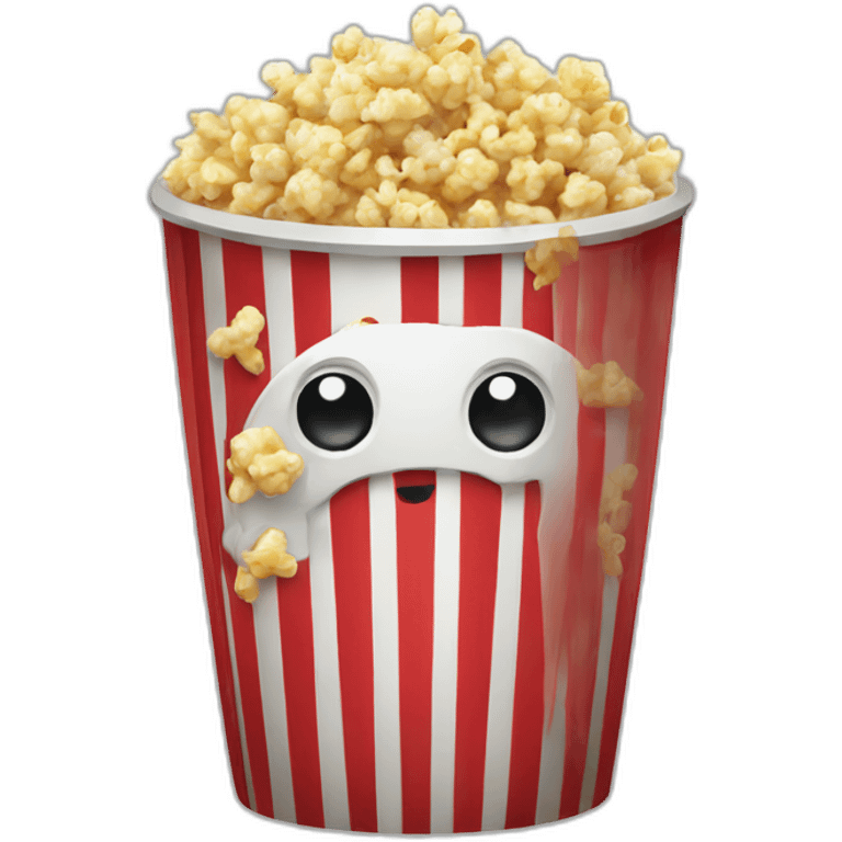 Popcorn with cold drink emoji