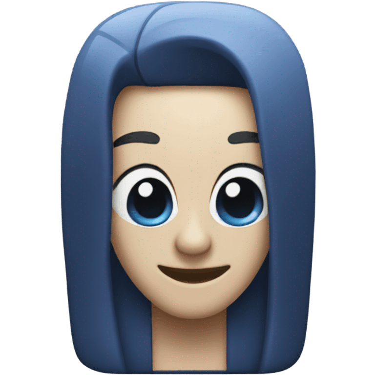 realistic dark blue iphone emoji