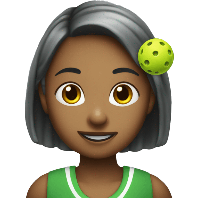 girl playing pickleball emoji