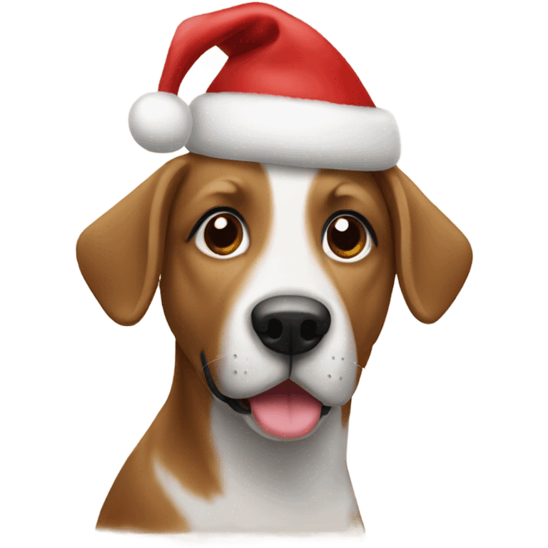 Christmas dog emoji