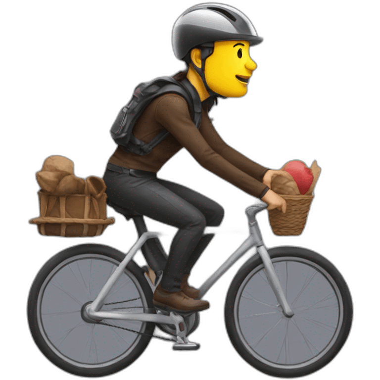 musk-wearing-hat-while-riding-bike emoji