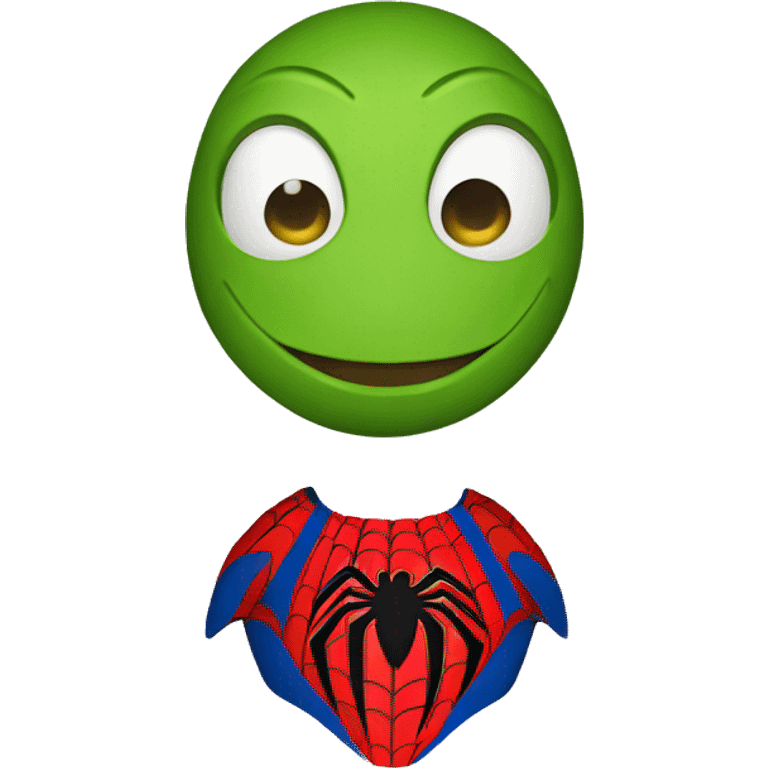 single kermit frog spiderman emoji