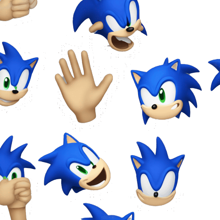 sonic the hedgehog's gloves emoji