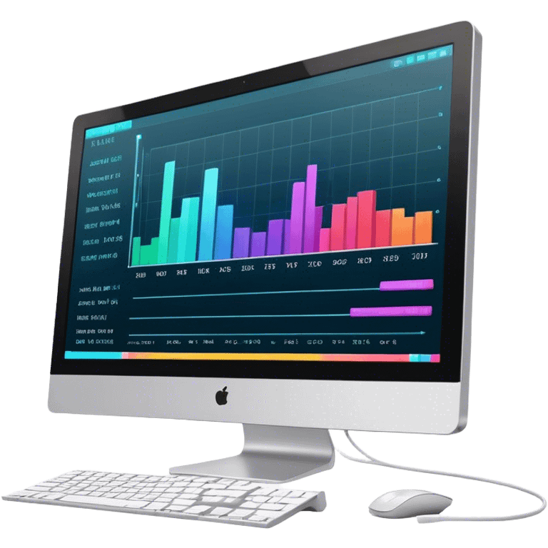 Create an emoji for animation and motion design. Show a computer monitor displaying moving cartoon creation process, with a timeline, keyframes, and motion effects. Use modern, vibrant colors. No emojis or smiley faces. Transparent background. emoji