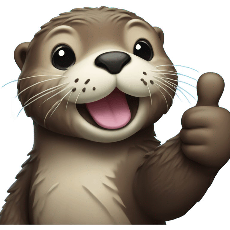 sea otter thumbs up emoji