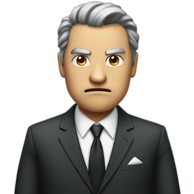 Angry boss in suits emoji