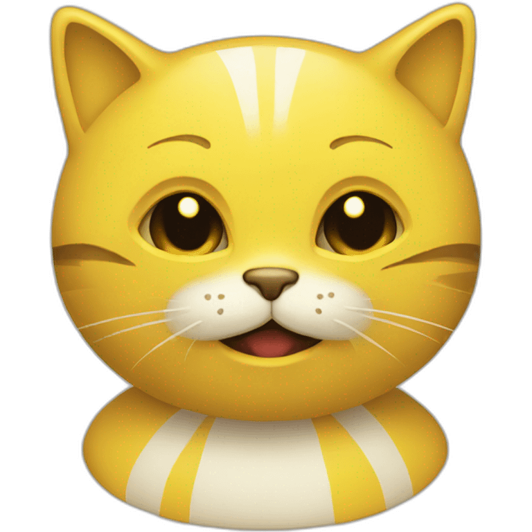 chat jaune souriant emoji