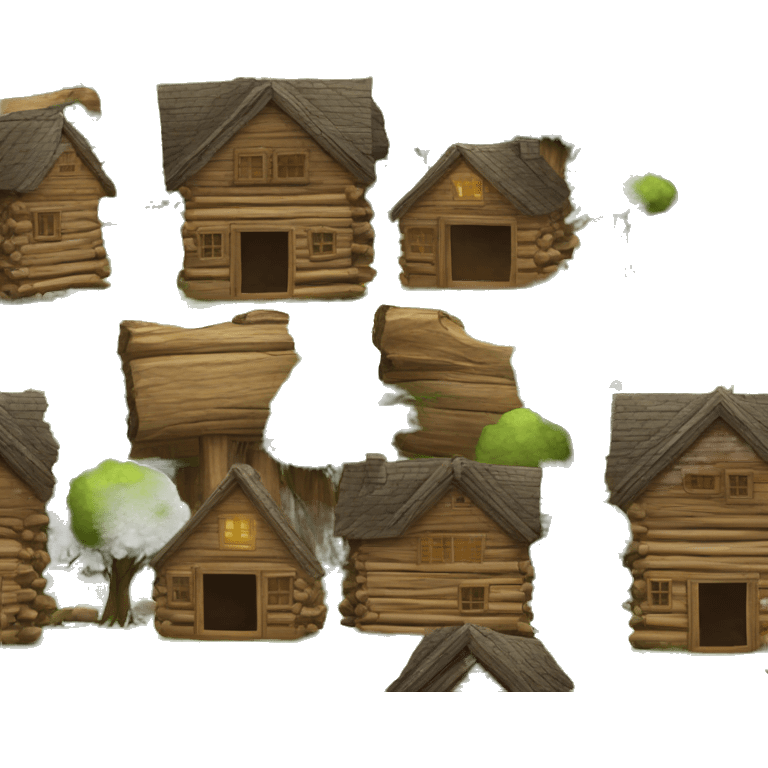 log cabin in the woods emoji