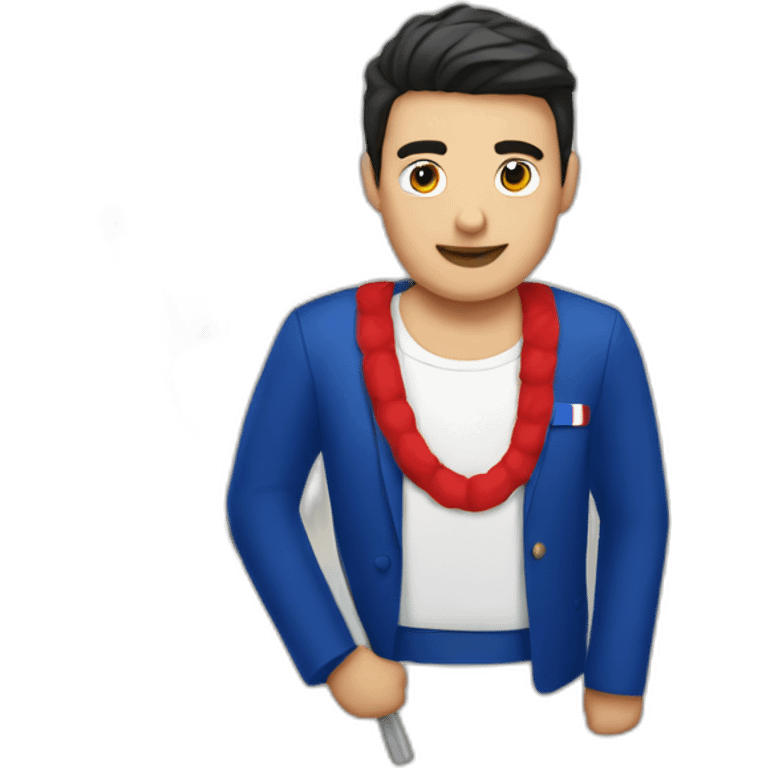 eric zemmir with french flag emoji