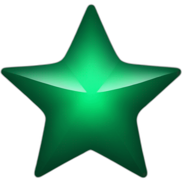 dark green award with star emoji