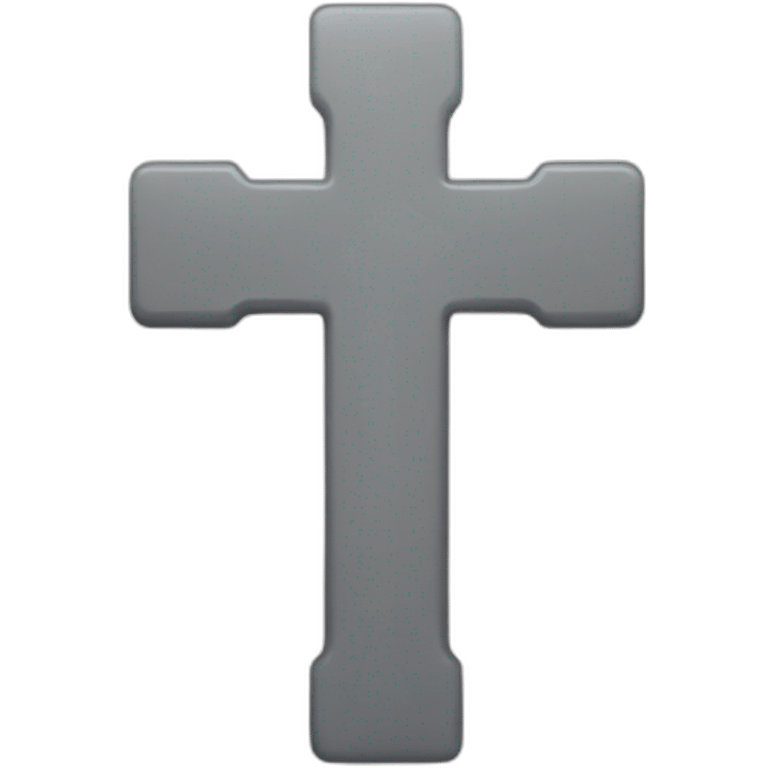 cross with gray phone emoji