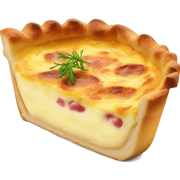 Une part de quiche lorraine emoji