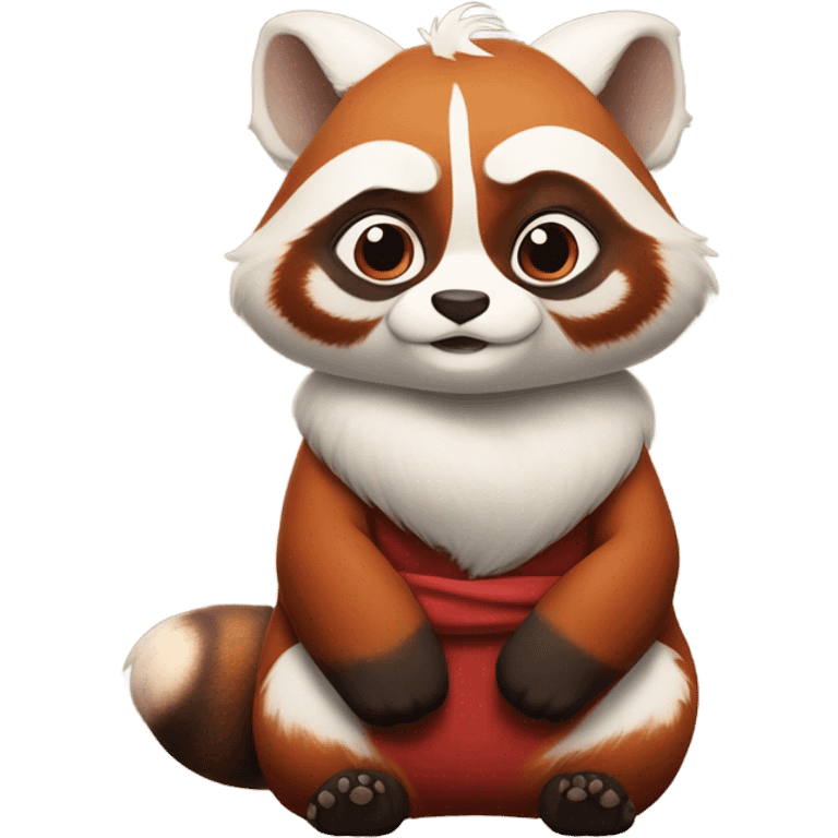 Master Shifu is an old red panda emoji