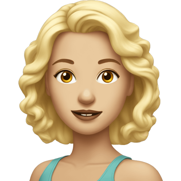 blonde beauty portrait emoji