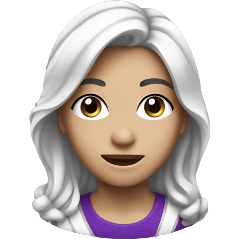 diamante blanco y negro, aura morada emoji