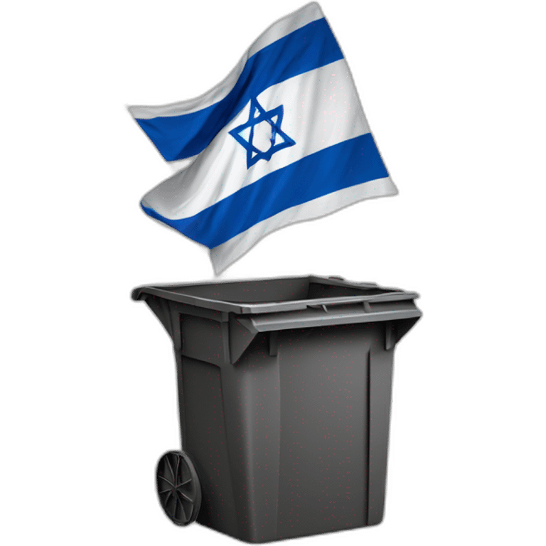 Israël flag in garbage bin emoji