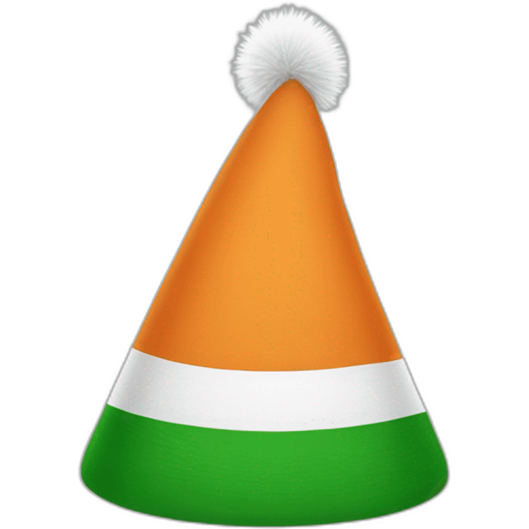 india flag with cristmas hat emoji