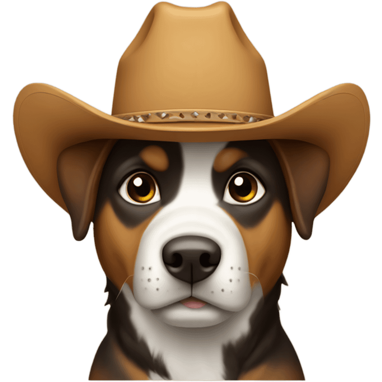 Dog wearing a cowboy hat emoji