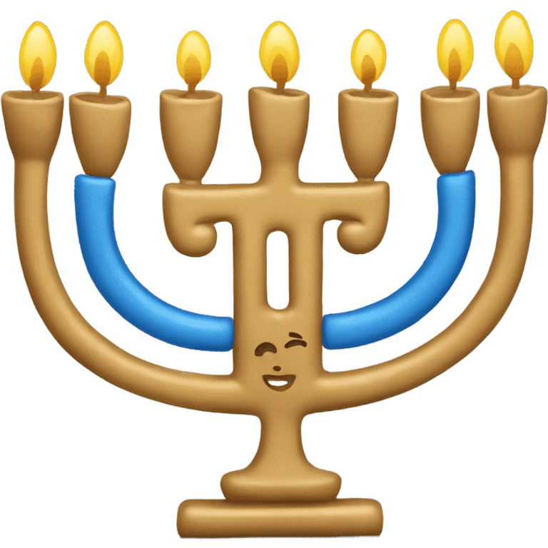 Laughing menorah  emoji