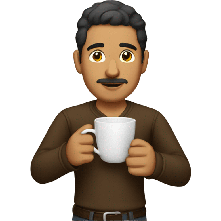 Mexican man holding a cup  emoji