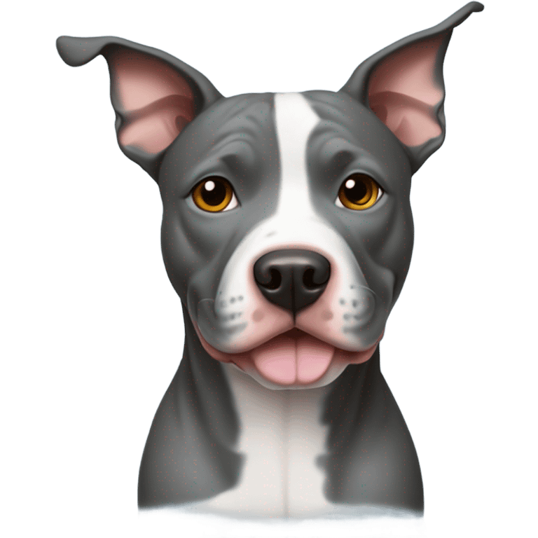 Pit bull mixed with a blue healer dog  emoji