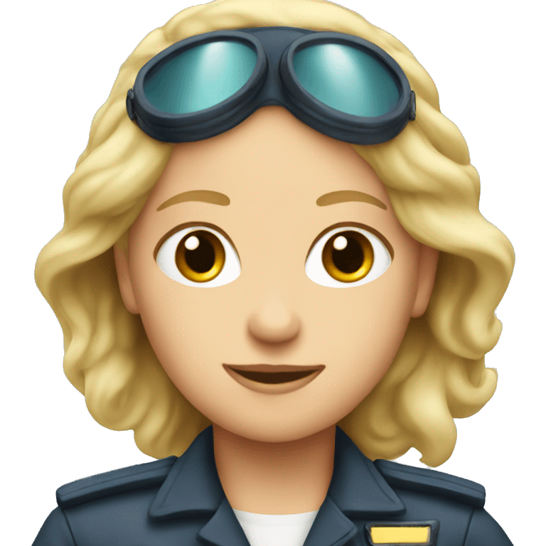 Female blond pilot emoji