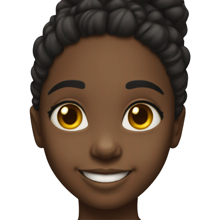 smiling black girl portrait close up emoji