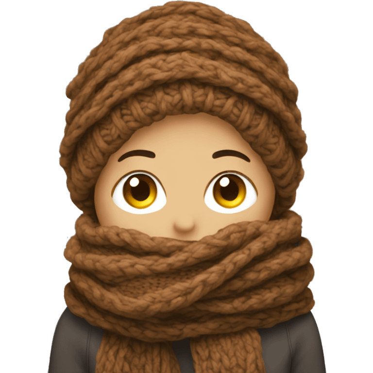 brown knitted Scarf emoji