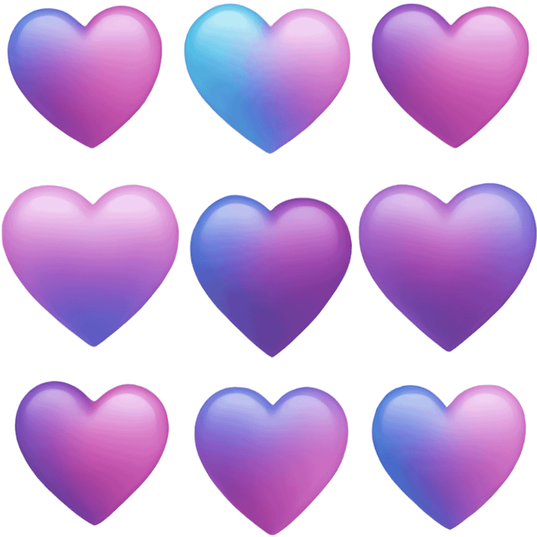 Pink purple blue heart emoji