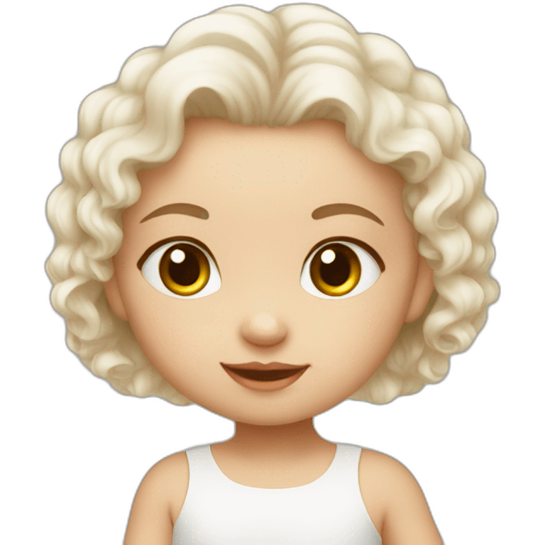 White baby girl emoji