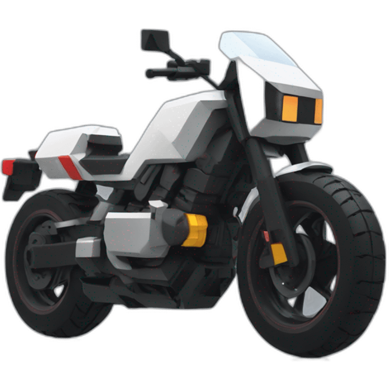 Futuristic moto 8bits in profile emoji