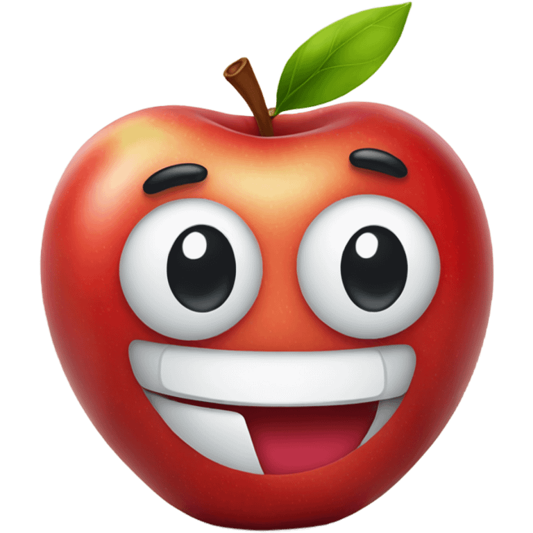 smiling red apple  emoji