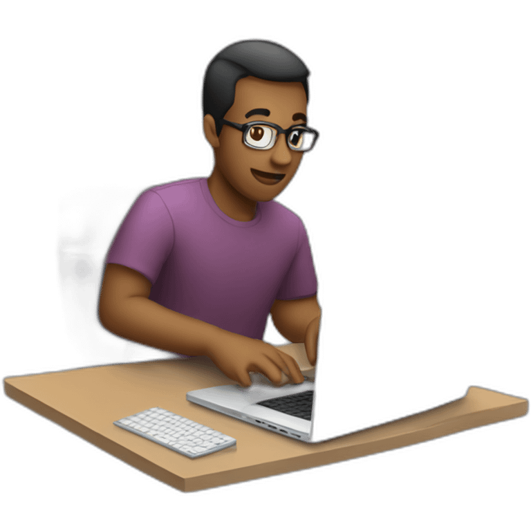 web developer working on laptop emoji