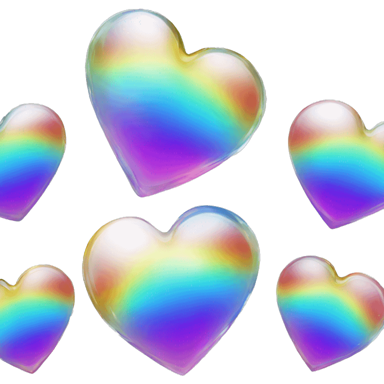 rainbow crystal glass heart emoji