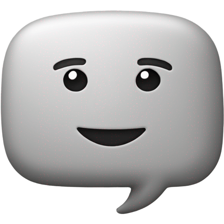 3d speech balloon  emoji